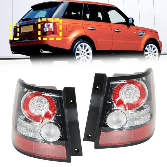 Fit for 05-13 Range Rover Sport Rear Tail Light Housing Assemblies (2 Pcs, without Bulbs)