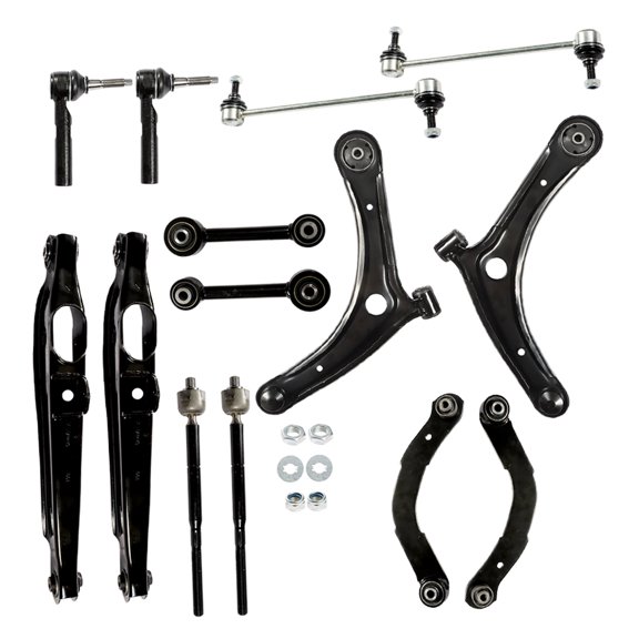 Fit for 07-17 Patriot Compass Caliber Front Rear Control Arms Tierods Sway Bars Kit (14 Pcs)