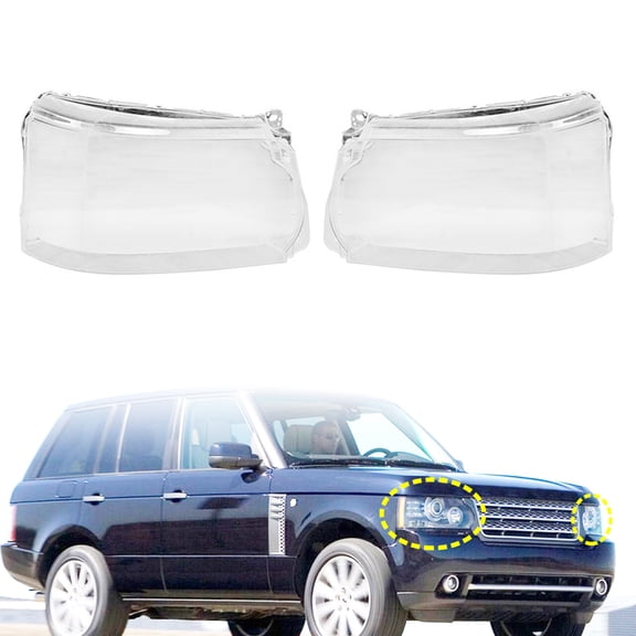 Fit for 10-13 Range Rover Sport Headlight Lens Covers Lampshades (2 Pcs)