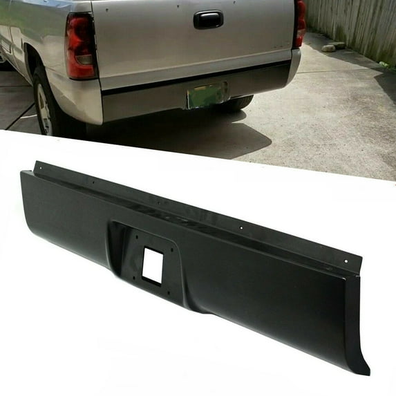 Fit for 1988-2013 GMC Sierra 1500, Chevrolet Silverado 1500 2500 3500 Series Rear Bumper Stainless Steel Plated Black