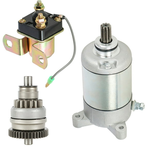 Fit for 1996 1997 1998 1999 2000 2001 2002 Polaris Sportsman 500 4x4 Starter Drive & Relay Solenoid