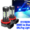 thumbnail image 1 of Fit for Acura TSX 2009-2014 Pair H8/H9/H11 Ice Blue 8000k LED Fog Driving Light Bulbs, 1 of 7
