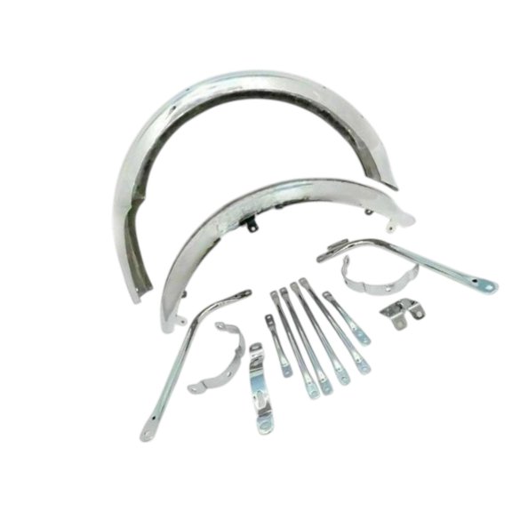 Fit for BSA A7 A10 GoldStar Chromed Super Rocket Mudguard Set and Stays (Hand made)