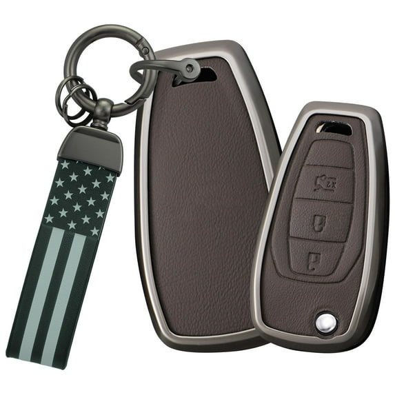 Fit for Chevy Metal Folding Flip Key Fob Cover with Keychain for Chevrolet Cruze Cavalier Trax Trailblazer 3-Button