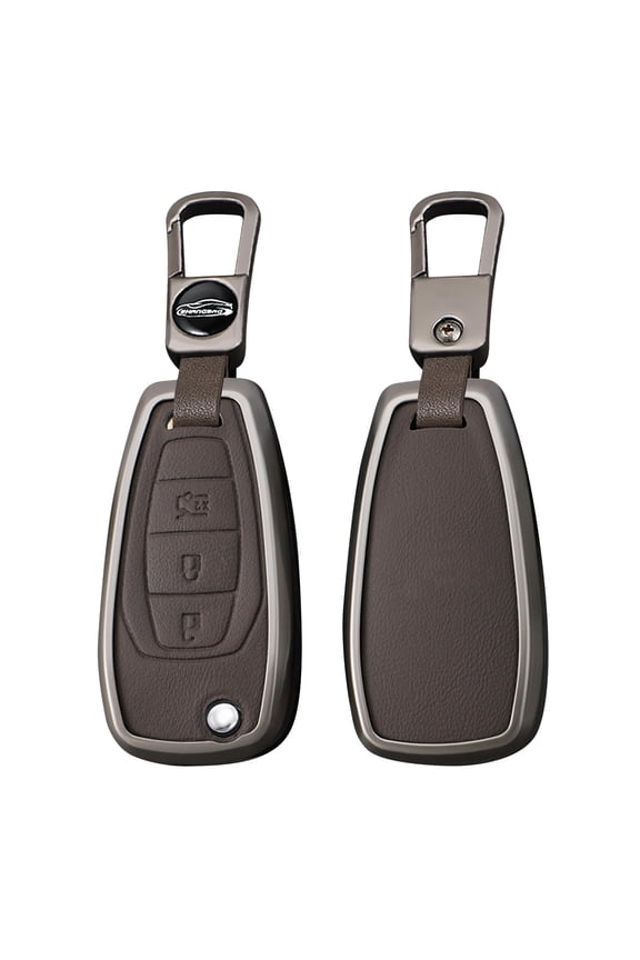 Fit for Chevy Metal Folding Flip Key Fob Cover with Keychain for Chevrolet Cruze Cavalier Trax Trailblazer 3-Button