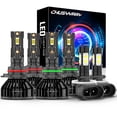thumbnail image 1 of Fit for Chevy Suburban 2000-2006 Tahoe 2001-06 8x LED Headlight Fog Light Bulbs Kit, 1 of 19