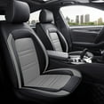 thumbnail image 1 of Fit for Dodge Ram 1500 2500 3500 2009-2023 Crew Cab Truck Car Seat Covers Front Seat Protector Black+Gray, 1 of 7