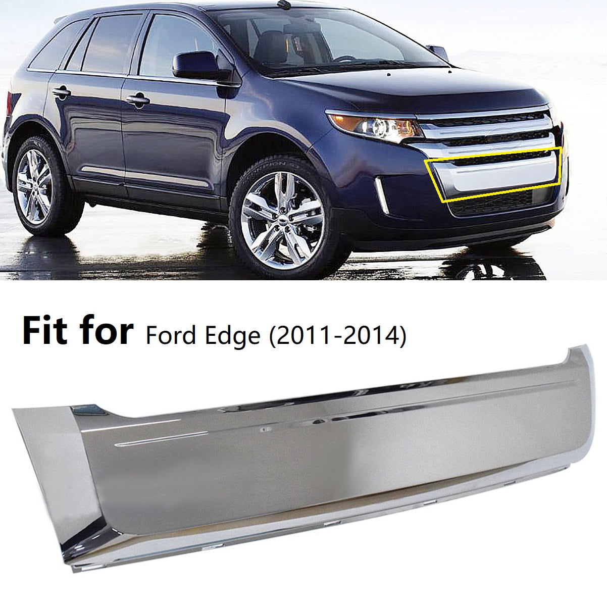 Fit for Ford Edge 2011-2014 Front Bumper Trim Panel Below Grille