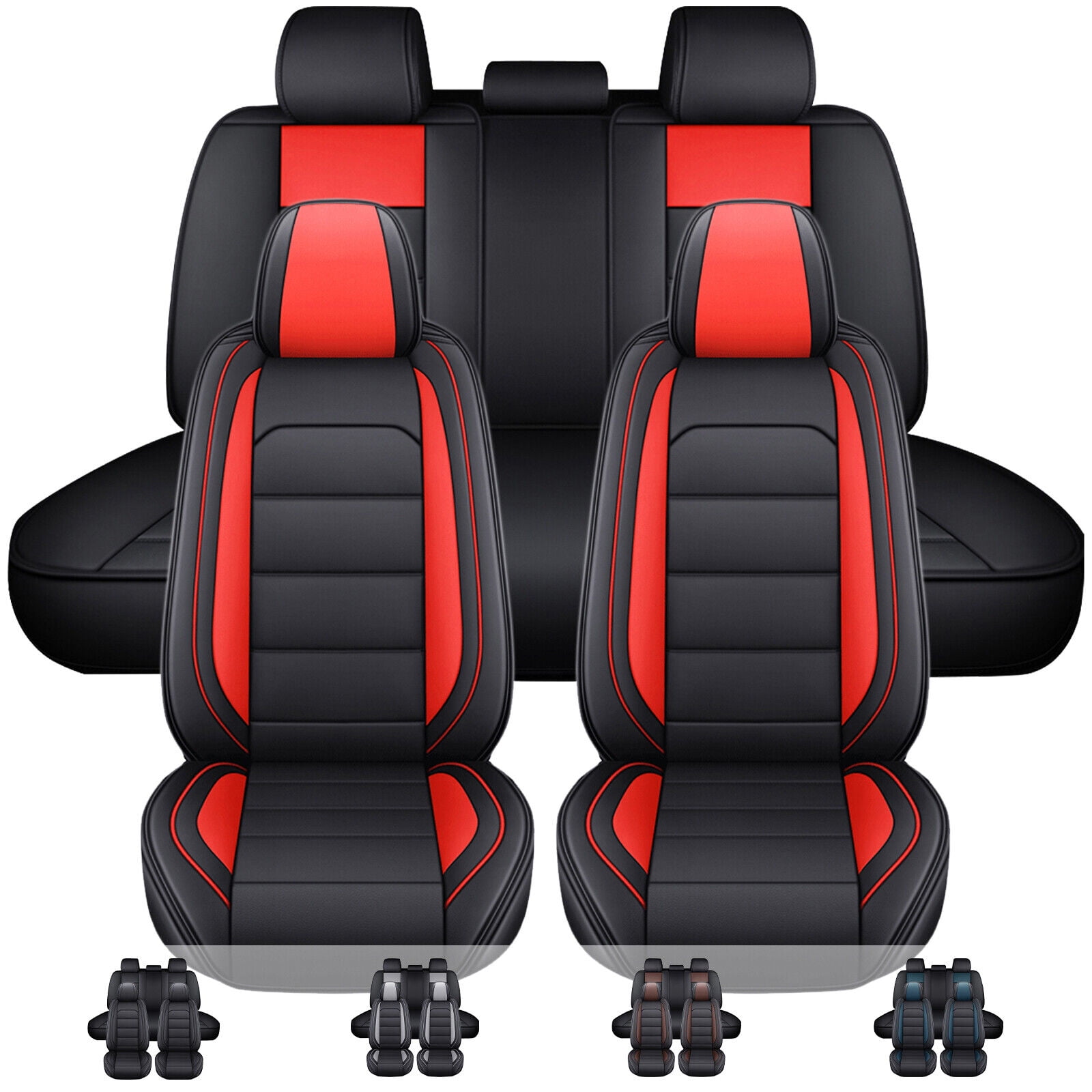 Fit for Ford Edge Car Seat Covers 5 Seats Full Set, Premium PU Leather