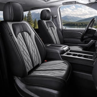 Fit for Ford Escape 2001-2025 Seat Covers - Full Set Waterproof Leather Car Seat Covers Compatible Airbag(2 Row 5 Seat,Black & Grey)