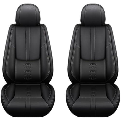 Fit for Honda 96% Car Models,Front Set Waterproof Leather Seat Covers,Airbag Compatible Car Seat Cushions,Anti-Slip Auto Seat Covers for Cars(Black)