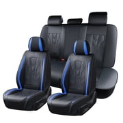 Fit for Hyundai Accent Sport 2017, Blue Car Seat Covers, Waterproof PU Leather Full Set of 5 Seats Non-slip Beautify Interior, Pet Car Seat Covers