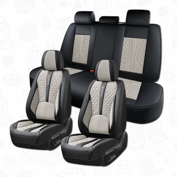 Fit for Hyundai Kona 2022 Seat Covers Faux Leather Water Resistant ...