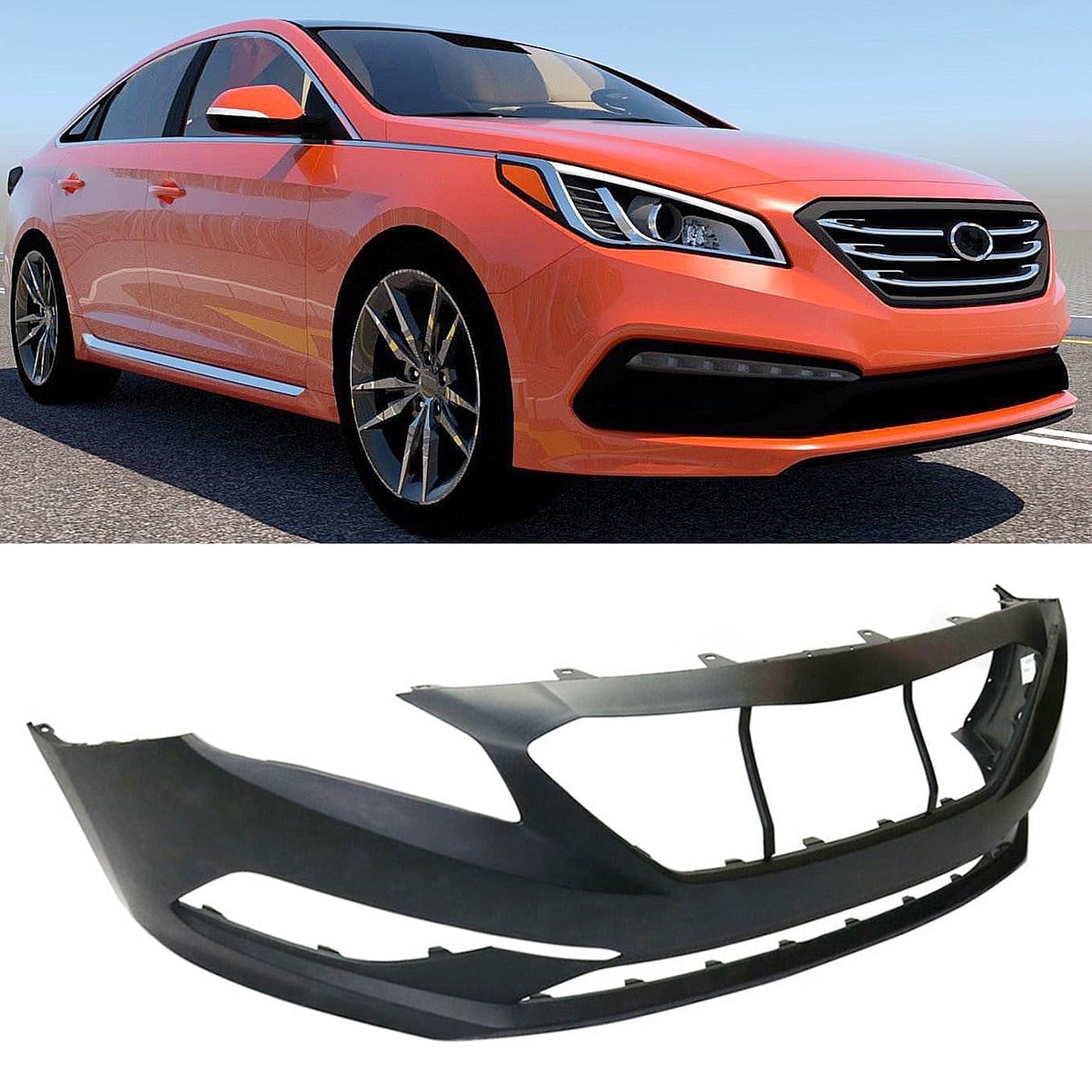 Fit for Hyundai Sonata 2015-2017, Unpainted Front Bumper Cover, High ...