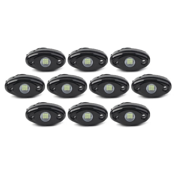 Fit for Jeep ATV Off-Road Truck Under Body Trail Rig Bar Green LED Rock Lamp 10PCS