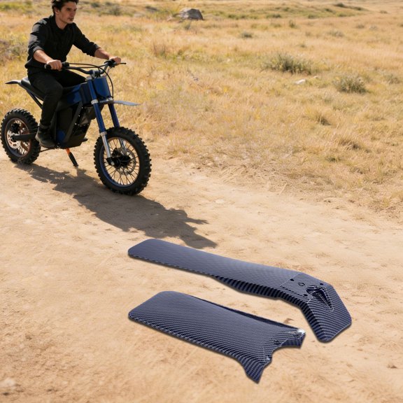Fit for KUGOO 01 Tuttio 01 Original Front and Rear Mudguards, Original Model Front and Rear Mudguard Accessories, Carbon Fiber, PP, 15.16*5.51*2.36in