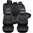 thumbnail image 1 of Fit for Kia 99% Models,Full Set(Luxury-With 2 Pillows)Faux Leather Car Seat Cushions,Waterproof Anti-slip Soft Automotive Interior Accessories(Black), 1 of 6