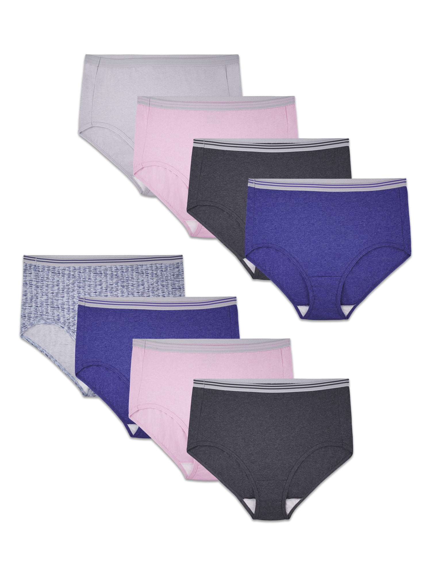Women's Plus Fit for Me® Heather Brief Panty, Assorted 10 Pack