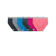 Fit for Me Women's Plus Heather Assorted Cotton Hi-Cut Underwear, 6 Pack