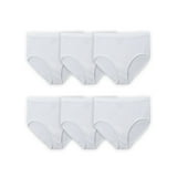 Fit for Me Women's Plus Underwear White Cotton Briefs, 6-Pack - Walmart.com