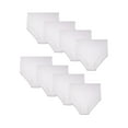 thumbnail image 1 of Fit for Me Women's Plus White Cotton Brief Underwear, 6+2 Bonus Pack, 1 of 6
