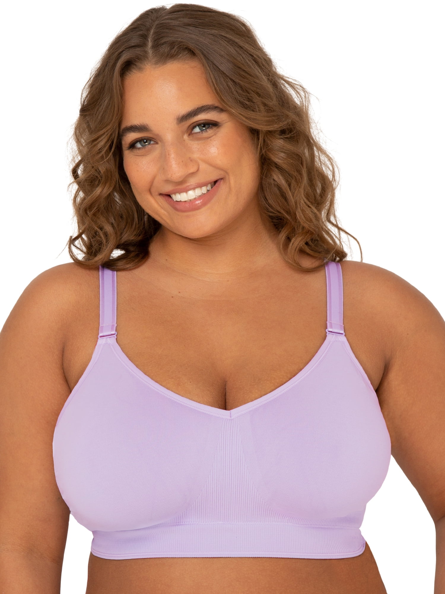Fit for Me Women's Supportive Seamless Wirefree Bra, Style FT979, Sizes L to  4XL 