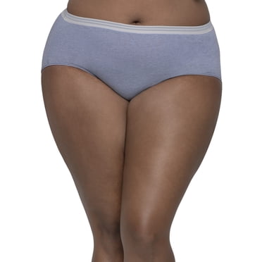 Fit for Me by Fruit of the Loom Women's Plus Assorted Heather Brief Panties - 5 Pack