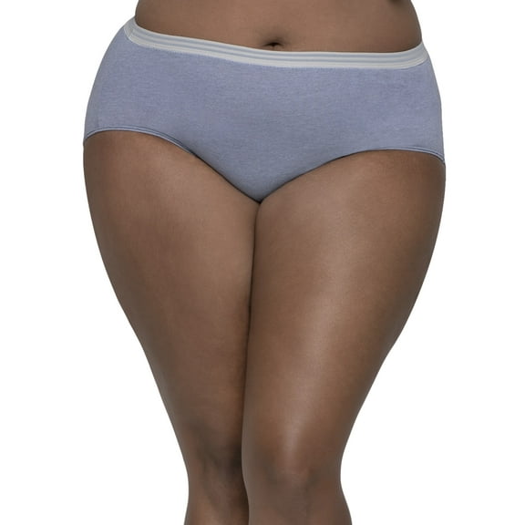 Fit for Me by Fruit of the Loom Women's Plus Assorted Heather Brief Panties - 5 Pack