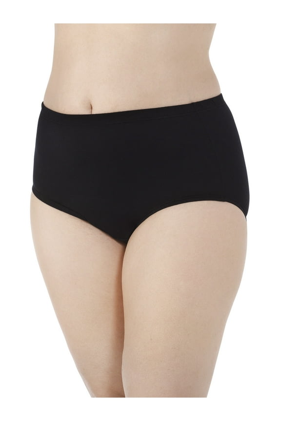 Fit for Me by Fruit of the Loom Women's Plus Breathable Cotton-Mesh Brief Panties - 5 Pack