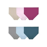 Fit for Me by Fruit of the Loom Women's Plus Size Breathable Cotton Brief Underwear, 6-Pack