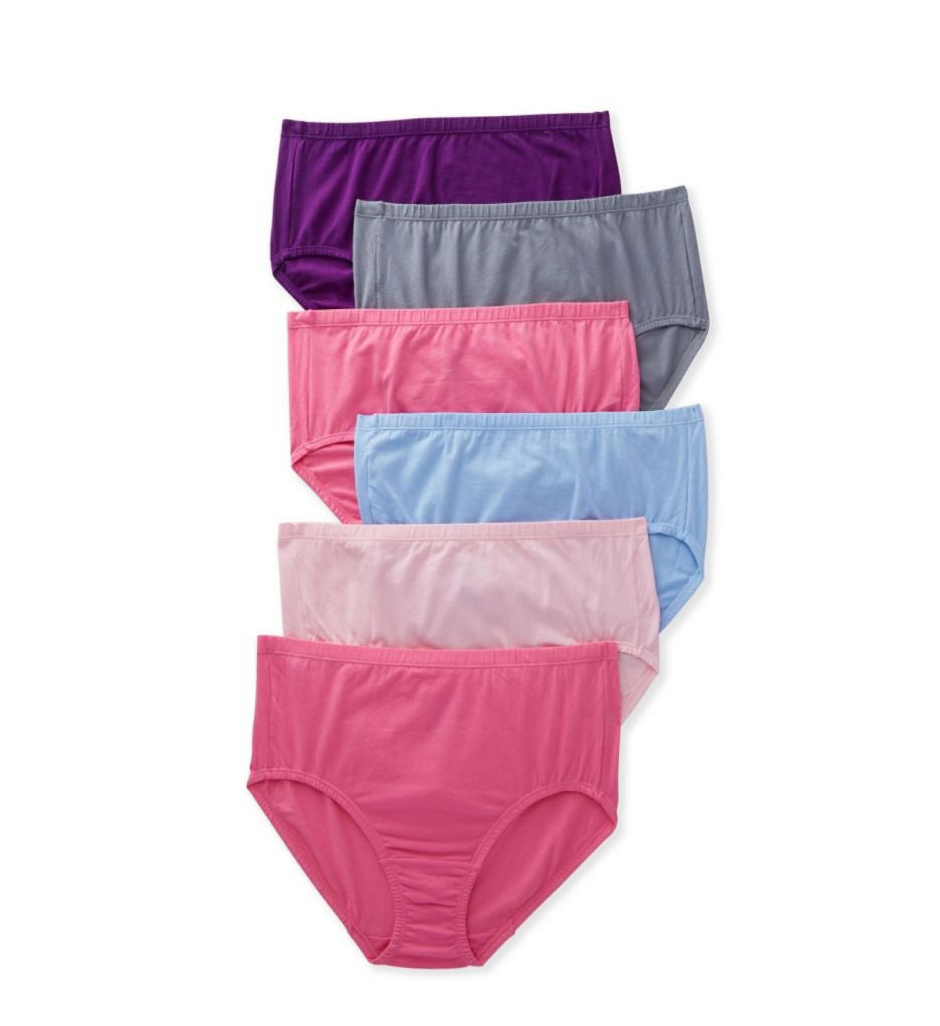 Fit for Me by Fruit of the Loom Women's Plus Size Breathable Cotton-Mesh  Brief Underwear, 6 Pack