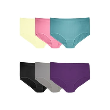 Fit for Me by Fruit of the Loom Women's Plus Size Breathable Micro-Mesh Brief Underwear, 6-Pack
