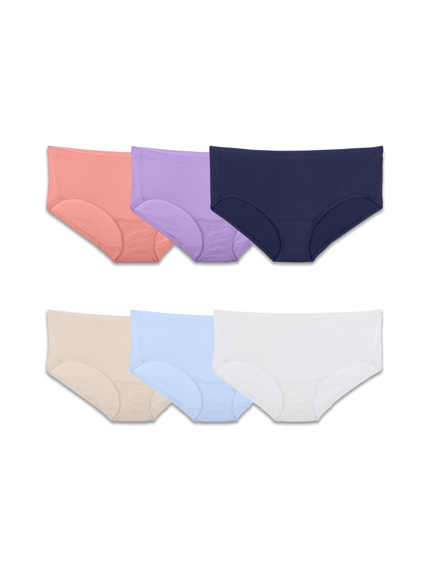 Fit for Me by Fruit of the Loom Women's Cotton Briefs, 5 Pack Plus Size  Panties