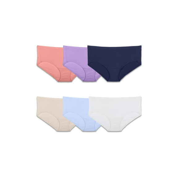 Fit for Me by Fruit of the Loom Women's Plus Size Breathable Micro-Mesh Hipster Underwear, 6-Pack