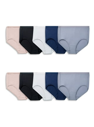 Hanes Women's Breathable Hi-Cut Cotton Underwear, Assorted, 10
