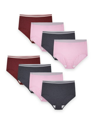 Fit for Me by Fruit of the Loom Women's Plus Size Microfiber Hi-Cut  Underwear, 6 Pack 