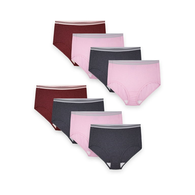 Fruit of the Loom Women's Plus Size Fit for Me 5 Pack Cotton Brief Panties,  Assorted, 10 at  Women's Clothing store