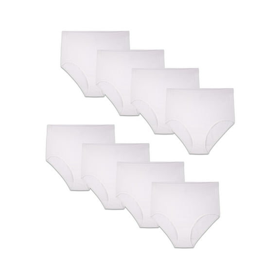 Fit for Me by Fruit of the Loom Women's Plus Size Cotton Brief Underwear, 6 2 Bonus Pack