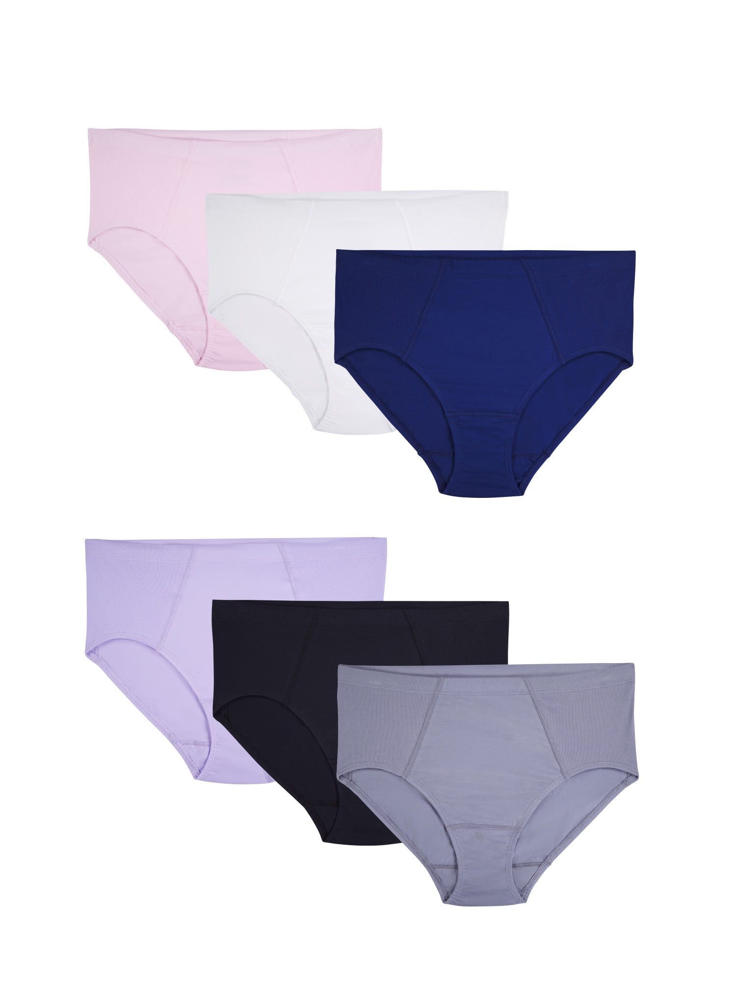 Comfort Choice Women's Plus Size Stretch Cotton Brief 5-pack - 14, Purple :  Target