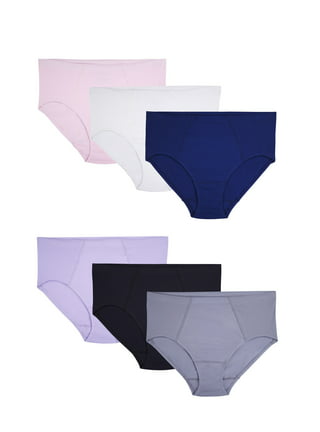 Fit for Me Women's Plus Microfiber Brief Panty, 6 Pack