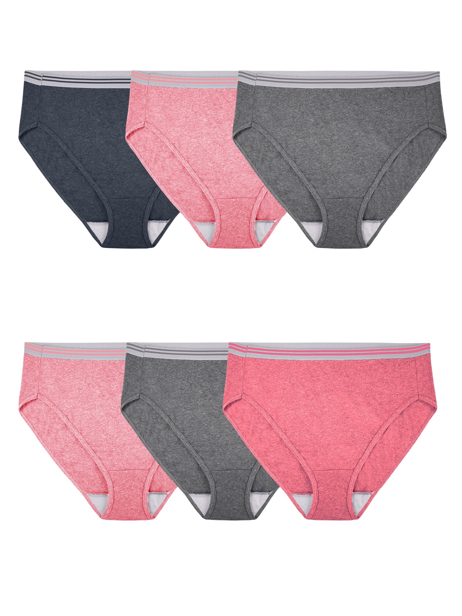Hanes Women's 10pk Cool Comfort Cotton Stretch Bikini Underwear - Black/gray/white  : Target