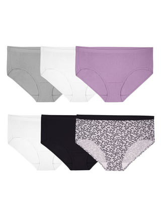 Fit for Me by Fruit of the Loom Women's Plus Size Microfiber Hi-Cut  Underwear, 6 Pack 