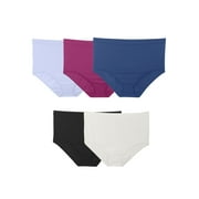 Fit for Me by Fruit of the Loom Women's Plus Size Seamless Brief Underwear, 5-Pack