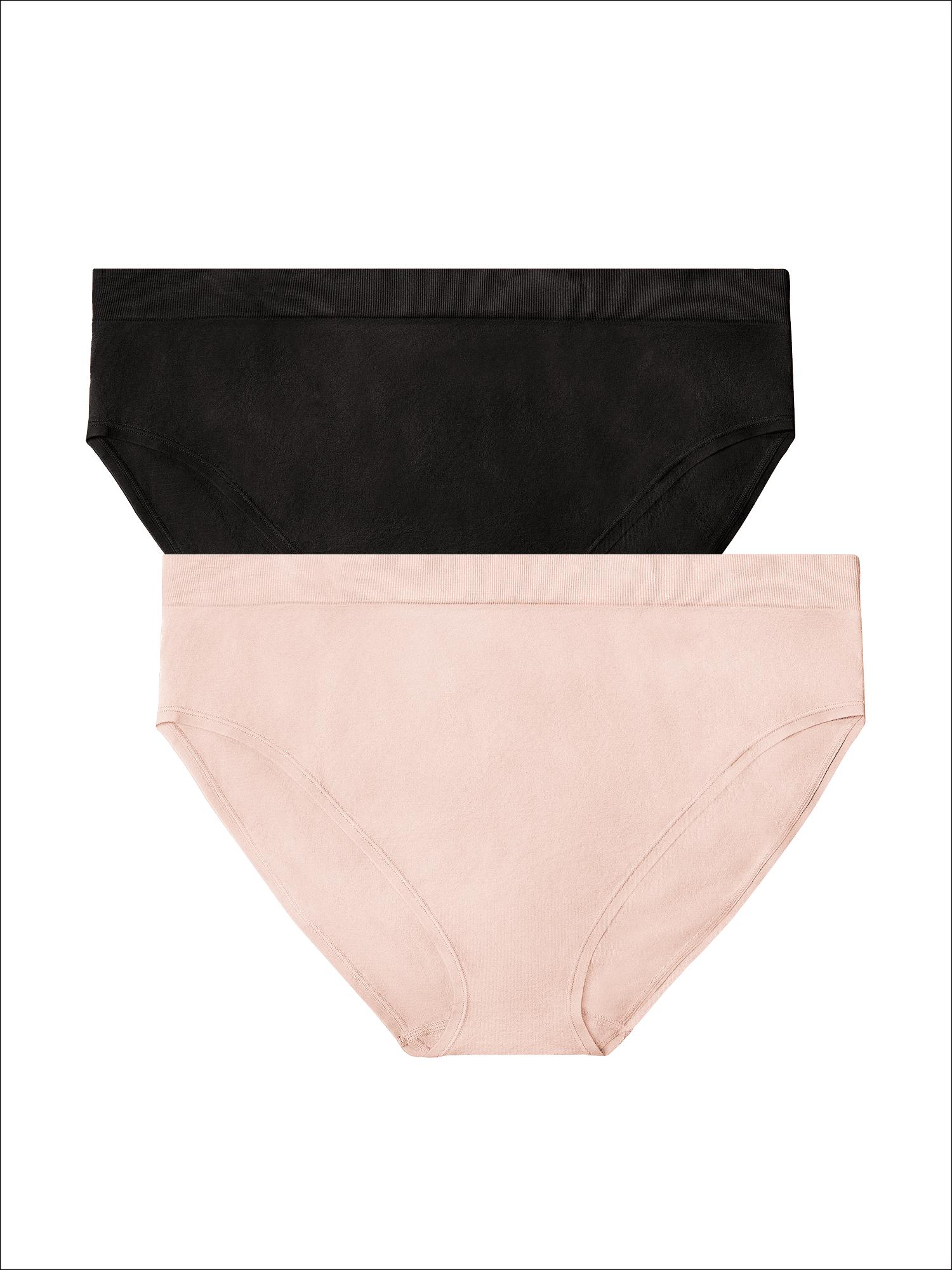 Fit for Me by Fruit of the Loom Women's Plus Size Seamless High Cut Brief, 2-Pack, Sizes 1X-4X