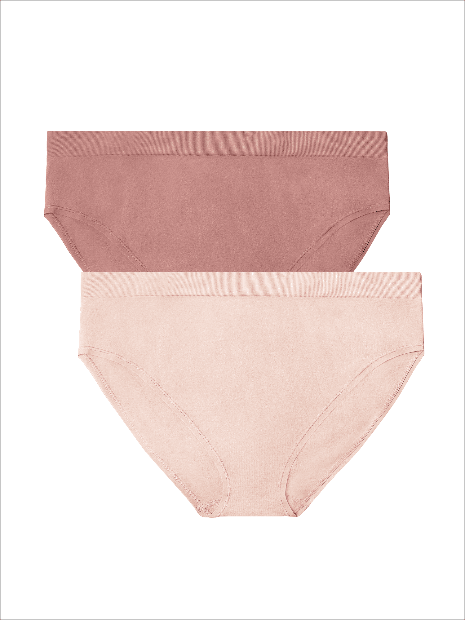 Fit for Me by Fruit of the Loom Women's Plus Size Seamless High Cut Brief, 2-Pack, Sizes 1X-4X