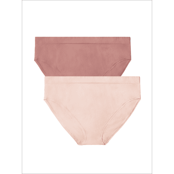 Fit for Me by Fruit of the Loom Women's Plus Size Seamless High Cut Brief, 2-Pack, Sizes 1X-4X