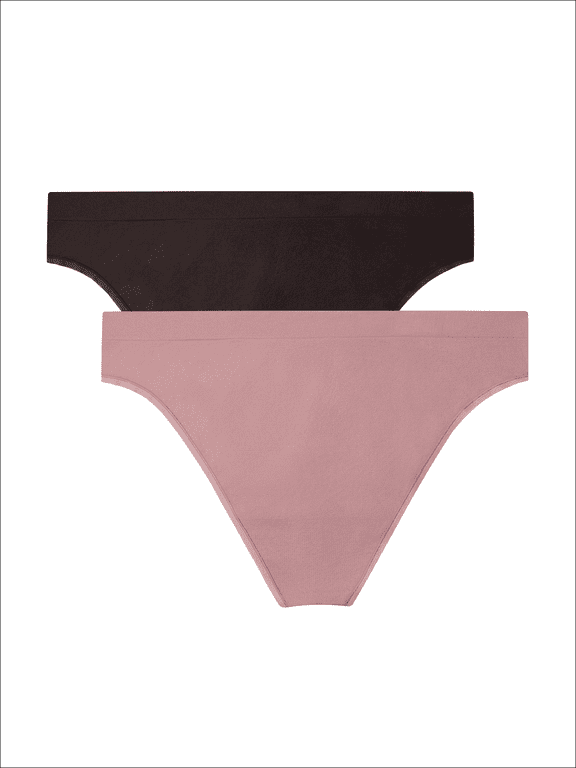 Women's Plus Size Seamless Thong, 2-Pack, Sizes 1X-4X