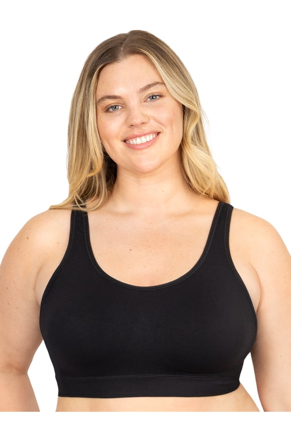 Fit for Me by Fruit of the Loom Women's Supportive Seamless Wirefree Bra, Style FT1048, Sizes L to 4XL