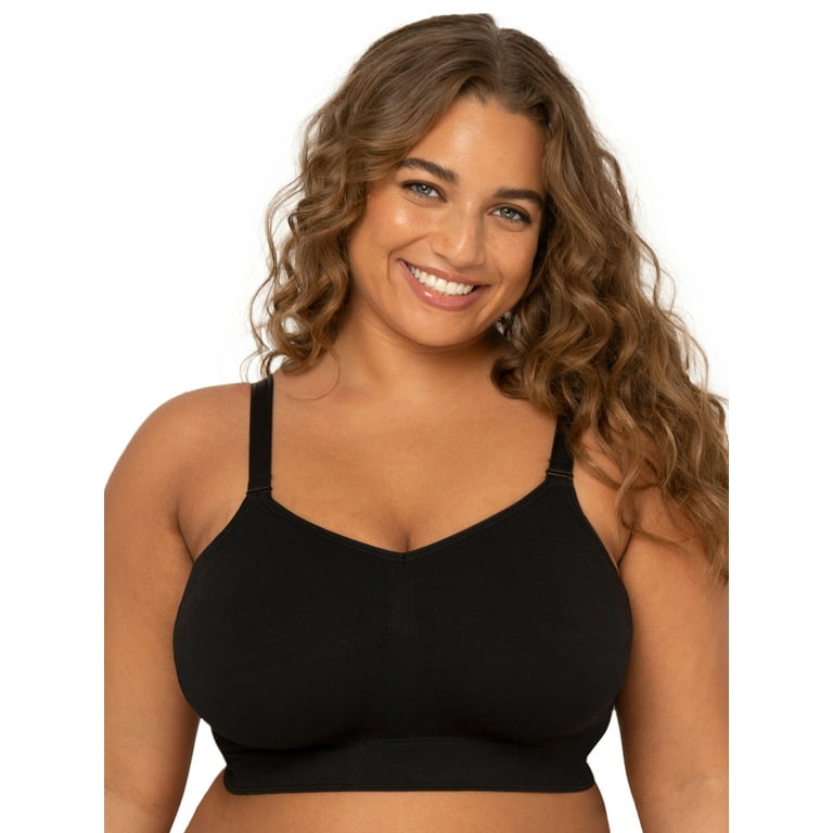 Fit for Me by Fruit of the Loom Women's Supportive Seamless Wirefree Bra,  Style FT979, Sizes L to 4XL