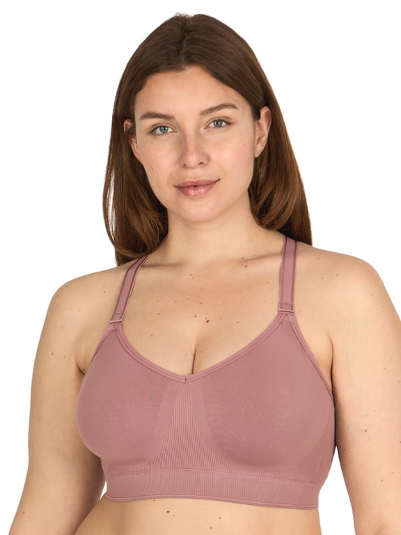 Fit for Me by Fruit of the Loom Women's Supportive Seamless Wirefree Bra, Style FT979, Sizes L to 4XL